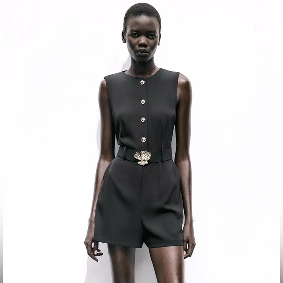 Zara Pants - 🔥🔥Zara Belted crepe jumpsuit